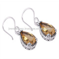 Natural Citrine Gemstone 925 Sterling Silver Earring